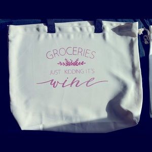 Custom made wine tote bag and two wine bags